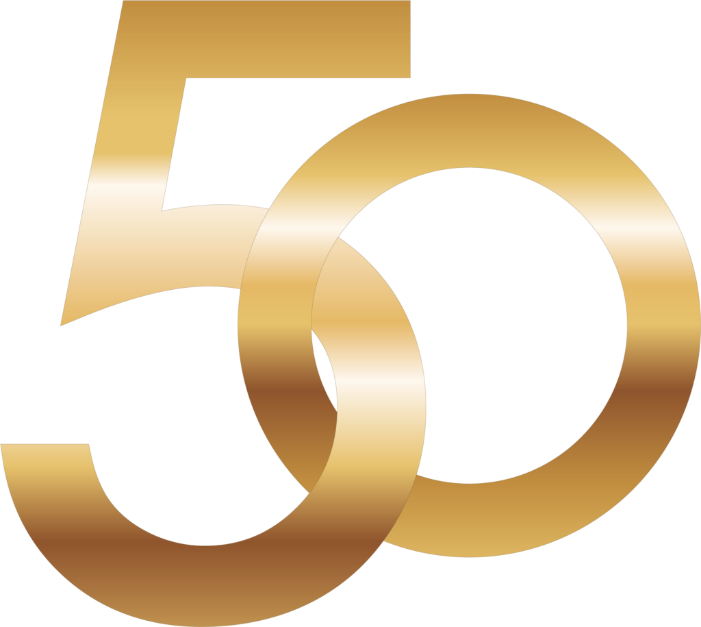 Logo 50 anni Baggio Arredamenti